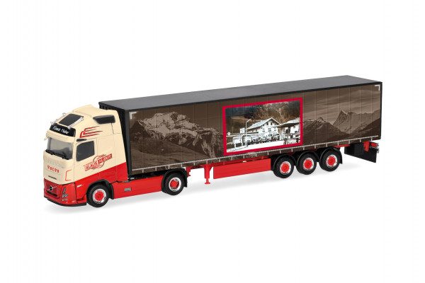Herpa Volvo FH Aero GL XL Gardinenplanen-Sattelzug "Klaus Huber"