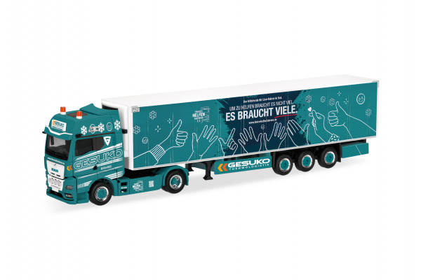 Herpa MAN TGX GX Kühlkoffer-Sattelzug "GESUKO/Fahrer helfen Fahrern"