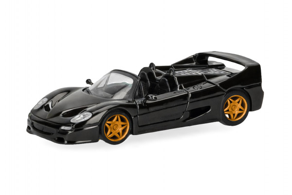 Herpa Ferrari F50 Spider (Motorabdeckung zum Öffnen), schwarz