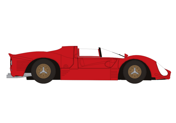 Brekina Ferrari 330 P3 Spyder rot