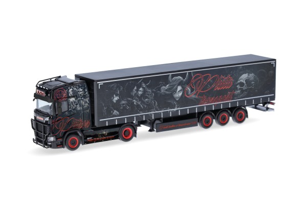 Herpa Scania CS20 HD Gardinenplanen-Sz. "Pluta Transport" (Polen)