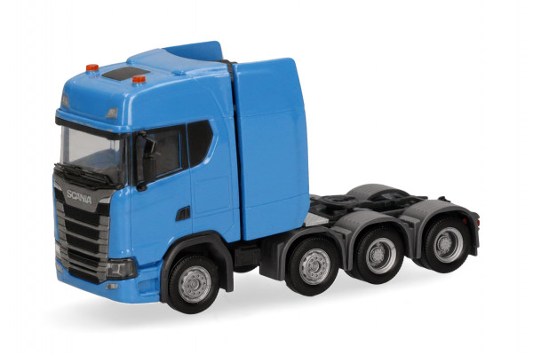 Herpa Scania CS 20 Hochdach Schwerlastzugmaschine 4achs, himmelblau