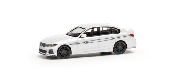 Herpa BMW Alpina B3 Limousine, weiß, Dekor und Felgen schwarz