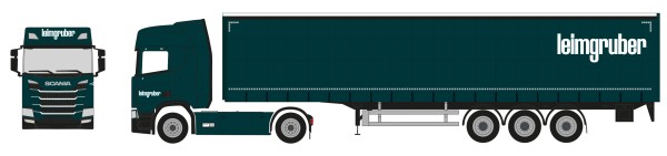 Herpa Scania CR20 HD Gardinenplanen-Sz. "Leimgruber"