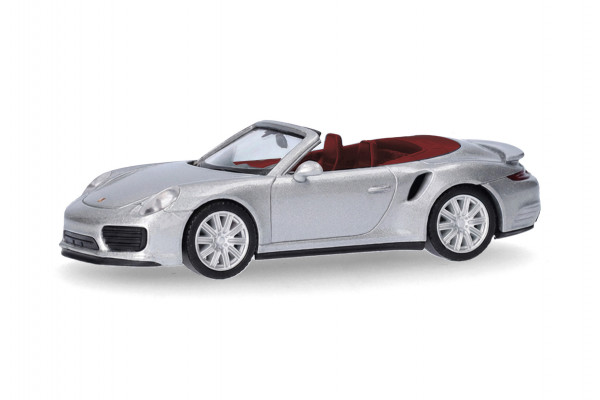 Herpa Porsche 911 (991) Turbo Cabrio dolomitsilber