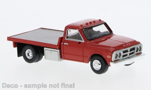 Brekina GMC Sierra Grande platform truck red