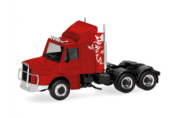 Herpa Scania Hauber 142 Zugmaschine 3achs (6x4), rot