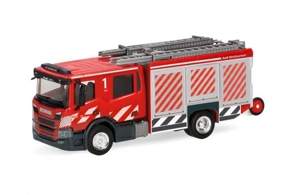 Herpa Scania CP28 Crewcab Löschfahrzeug "Audi Werkfeuerwehr"