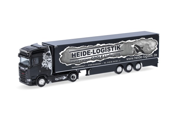 Herpa Scania CS 20 HD Kühlkoffer-Sz. "Heide Logistik"