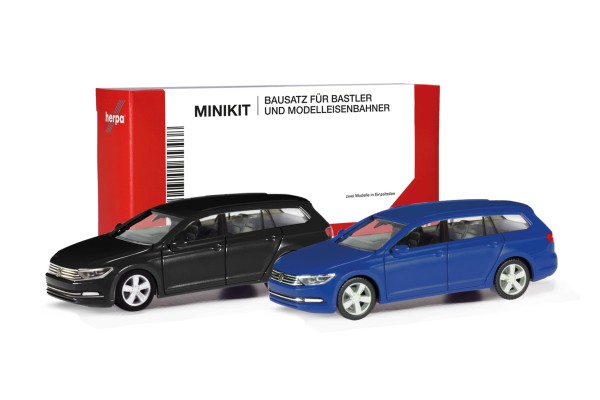 Herpa-MiniKit: VW Passat Variant schwarz und ultramarinblau (2 Stück)