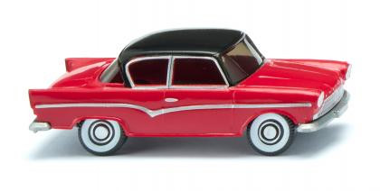 Wiking Borgward Arabella karminrot mit schwarzem Dach (018001)