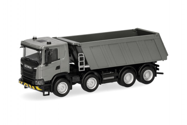 Herpa Scania XT 17 Kipp-LKW 4achs, grau-gelb