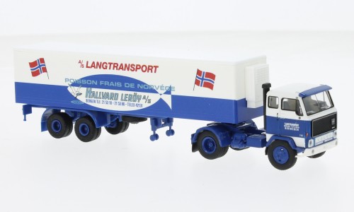 Brekina Volvo F 89 Koffer-Sz. Langtransport "Hallvard Leröy" (N) (85684)