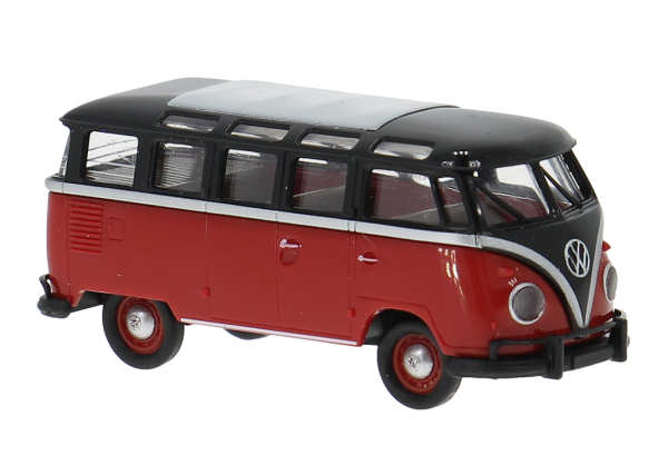 Brekina VW T1b Samba schwarz/rot