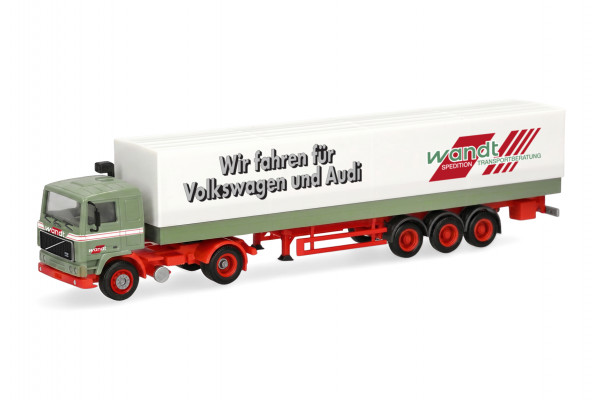 Herpa Volvo F10 Planen-Sattelzug "Wandt/Wir fahren für Volkswagen und Audi"