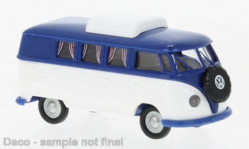 Brekina VW T1b Camper blau/weiß mit Hubdach (31618)