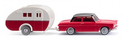 Wiking Ford Taunus 12M mit Wohnwagen (020203)