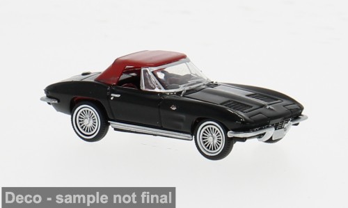 Brekina Chevrolet Corvette C2 Cabrio schwarz geschlossen