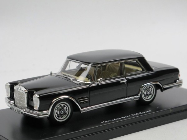 Schuco Resine: Mercedes 600 Coupe schwarz (08857)