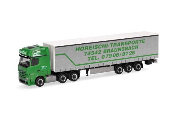 Herpa MB Actros L Gigaspace Gardinenplanen-Sz. "Horeischi Transporte"