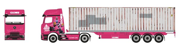 Herpa MB Actros L ProCabin Gigaspace Container-Sattelzug "Glomb"