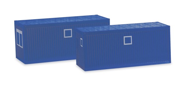 Herpa Zubehör Baucontainer enzianblau (2 Stück) (053600-003)