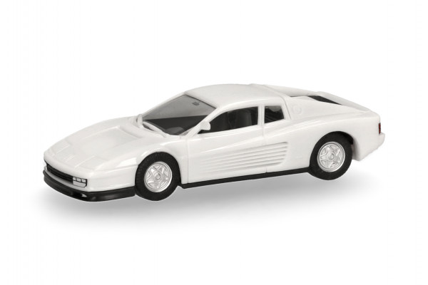 Herpa Ferrari Testarossa (Motorabdeckung zum Öffnen), bianco