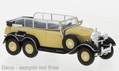 Brekina Mercedes G4 beige/schwarz m. Seitenscheiben