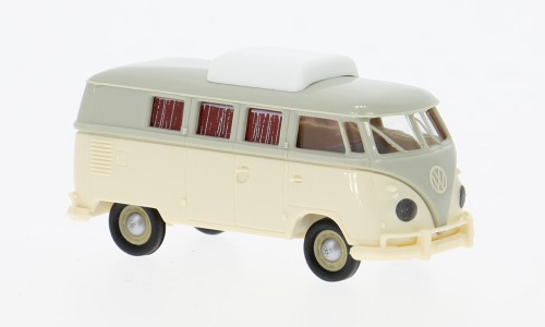 Brekina VW T1b Camper mit Hubdach grau/hellbeige