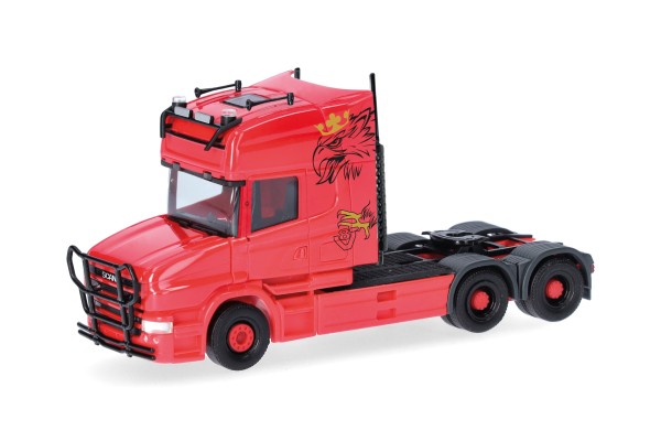 Herpa Scania Hauber 04 Topline Zugmaschine 3achs (6x4), rot