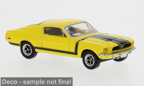 Brekina Ford Mustang Fastback, gelb mit Dekor