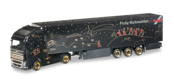 Herpa Volvo FH Gl. XL Koffer-Sz. "Herpa Weihnachtstruck 2014"