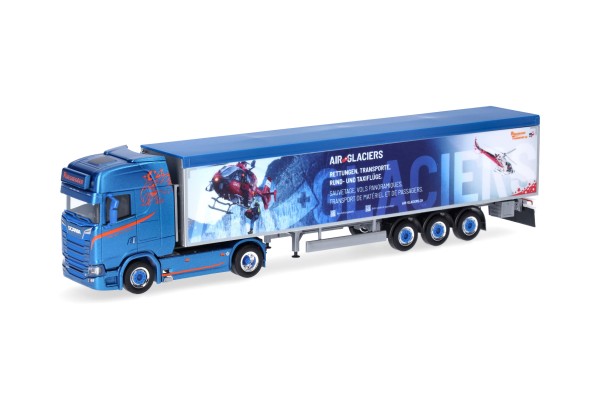 Herpa Scania CS20 HD Schubboden-Sz."Rüegsegger/Air Glacier" (CH)