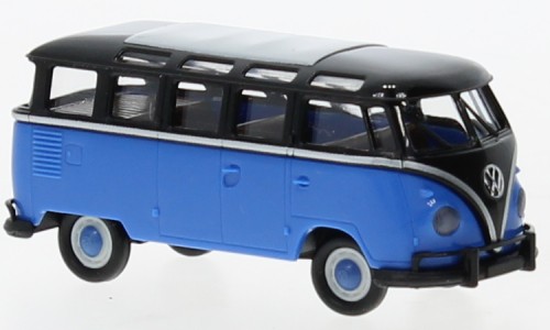 Brekina VW T1b Samba schwarz/blau (31848)