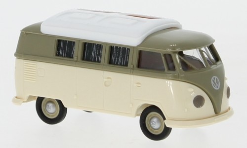 Brekina VW T1b Camper (1960) grau/beige mit Dormobildach (31602)
