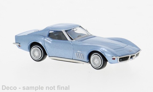 Brekina Chevrolet Corvette C3 Coupé hellblau-met.