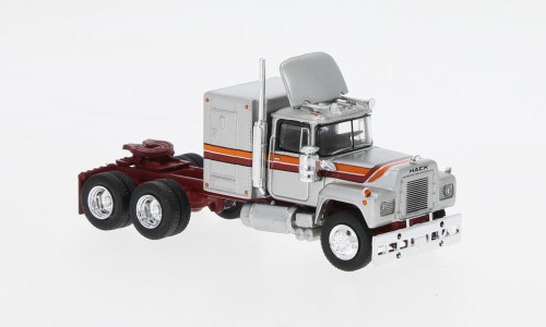 Brekina: Mack RS 700 metallic-silber/dunkelrot