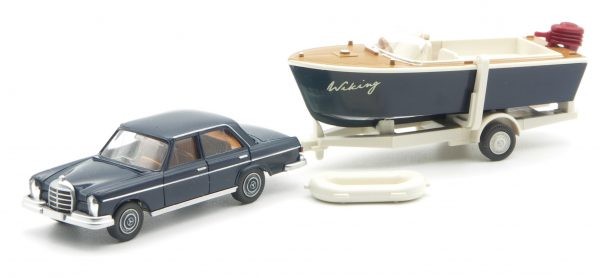 Wiking-Werbe: Set:: Mercedes 280 SE m. Motorboot