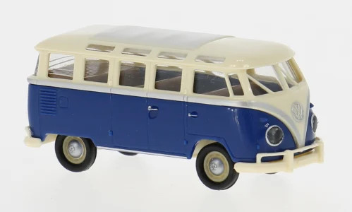 Brekina VW T1b Samba hellbeige/blau