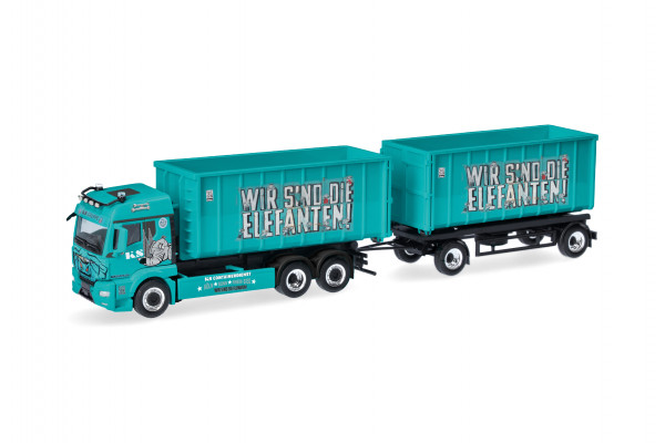 Herpa MAN TGS TM Abrollmulden-Hängerzug "KS Containerdienst"