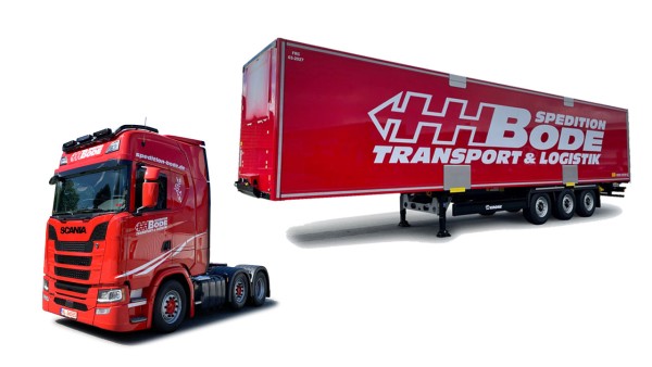 Herpa-Sonderauflage Nord: Scania CS 20 HD 6x2 Kühlkf.-Sz. "Bode Spedition" (953733)