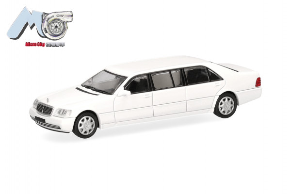 Herpa MicroCity: Mercedes-Benz S600 Pullmann, weiß
