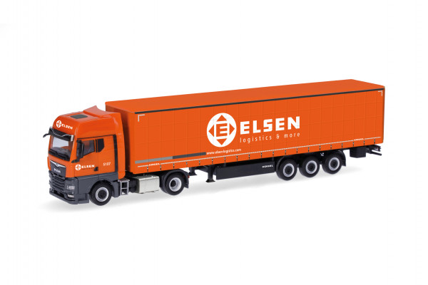 Herpa MAN TGX GX Gardinenplanen-Sattelzug "Elsen"