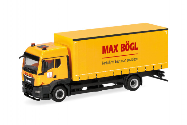 Herpa MAN TGS TM Gardinenplanen-LKW "Max Bögl"
