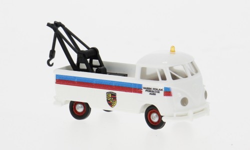 Brekina VW T1b Pritschenwagen mit Abschleppvorrichtung "Vasek Polak" (USA)