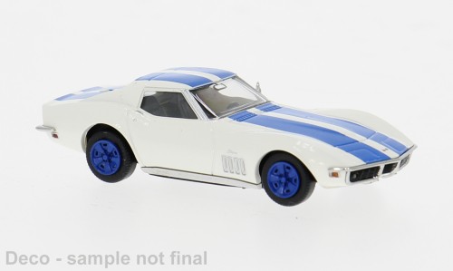 Brekina Chevrolet Corvette C3 Coupé weiß/blau